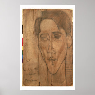 Portrait of Jean Cocteau (1889-1963) 1917 (pencil ポスター
