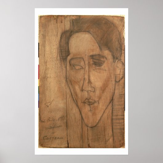 Portrait of Jean Cocteau (1889-1963) 1917 (pencil ポスター (正面)