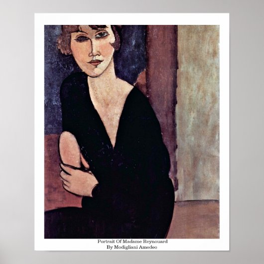 Portrait Of Madame Reynouard By Modigliani Amedeo ポスター (正面)