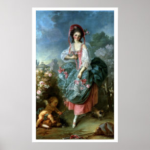 Portrait of Mademoiselle Guimard as Terpsichore, c ポスター
