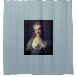 Portrait of Manon Balletti – Jean-Marc Nattier シャワーカーテン