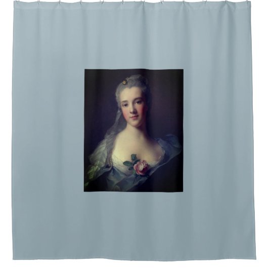 Portrait of Manon Balletti – Jean-Marc Nattier シャワーカーテン (正面)