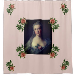 Portrait of Manon Balletti Jean-Marc Nattier Rosen シャワーカーテン