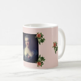 Portrait of Manon Balletti Jean-Marc Nattier roses コーヒーマグカップ