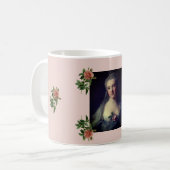 Portrait of Manon Balletti Jean-Marc Nattier roses コーヒーマグカップ (正面左)