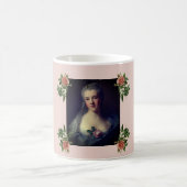 Portrait of Manon Balletti Jean-Marc Nattier roses コーヒーマグカップ (中央)