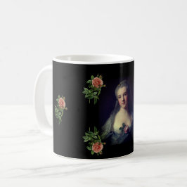 Portrait of Manon Balletti Jean-Marc Nattier roses コーヒーマグカップ
