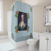 Portrait of Manon Balletti Jean-Marc Nattier roses シャワーカーテン (インサイチュ)