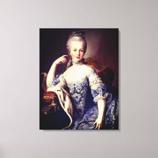 Portrait of Marie Antoinette – Martin van Meytens キャンバスプリント (正面)