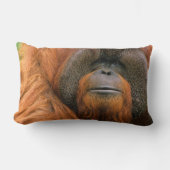 Portrait of Orang-utang Male, Georgia, USA ランバークッション (正面)