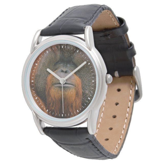 Portrait of Orang-utang Male, Georgia, USA 腕時計 (アングル)