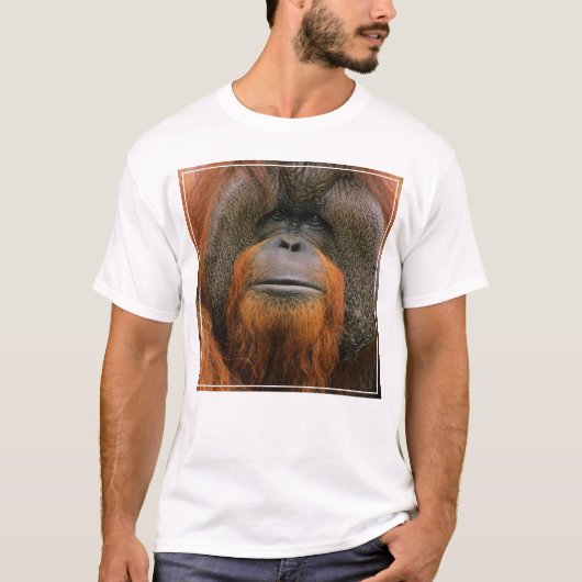 Portrait of Orang-utang Male, Georgia, USA Tシャツ (正面)