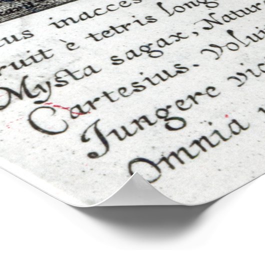 Portrait of Rene Descartes, 1644 ポスター (角)