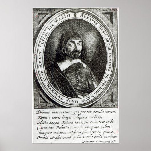 Portrait of Rene Descartes, 1644 ポスター (正面)