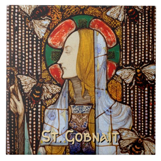 Portrait of St. Gobnait, Patron of Bees,  タイル (正面)