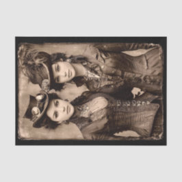 Portrait of Two Steampunk Women DX5R Decoupage 薄葉紙
