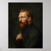 Portrait of Vincent van Gogh by John Peter Russell ポスター (正面)