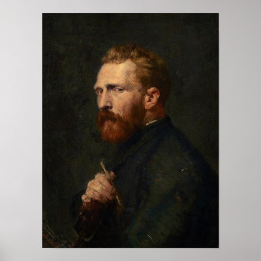 Portrait of Vincent van Gogh by John Peter Russell ポスター (正面)