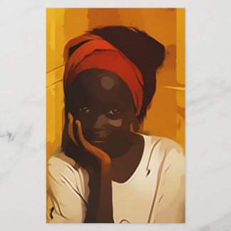 Portrait of young african girl