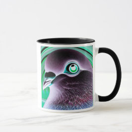 Portrait original d'un pigeon stylisé. マグカップ