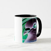 Portrait original d'un pigeon stylisé.  マグカップ (正面右)