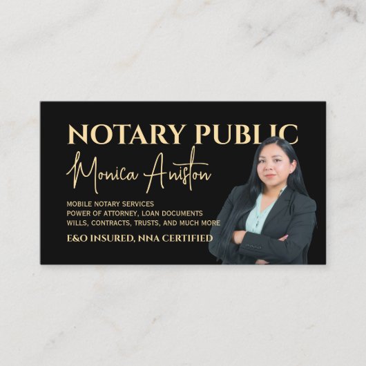 Portrait photo image notary  名刺 (正面)