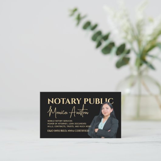 Portrait photo image notary  名刺 (スタンド正面)