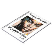 Portrait pixel audacieux aux tons vifs ノートブック (左側)