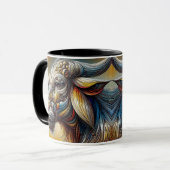 Portrait surréaliste d'un buffle. マグカップ (正面左)