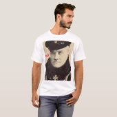 Portrait Teeのw RedBaronのギアのロゴの背部赤い男爵 Tシャツ (正面フル)