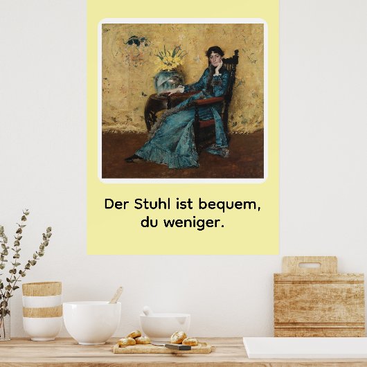 Portrait von Dora Wheeler mit frechem Spruch ポスター (キッチン)