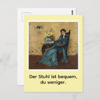Portrait von Dora Wheeler mit frechem Spruch ポストカード