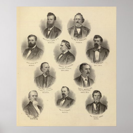 Portraits of Rev H Gilliland, Wm F Terhune ポスター (正面)