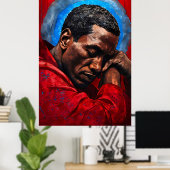 Porträt eines Emotionalen Schwarzen Mannes ポスター (ホームオフィス)