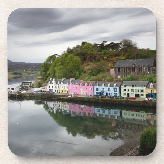 Portree、Skyeのカラフルな家 コースター (正面)