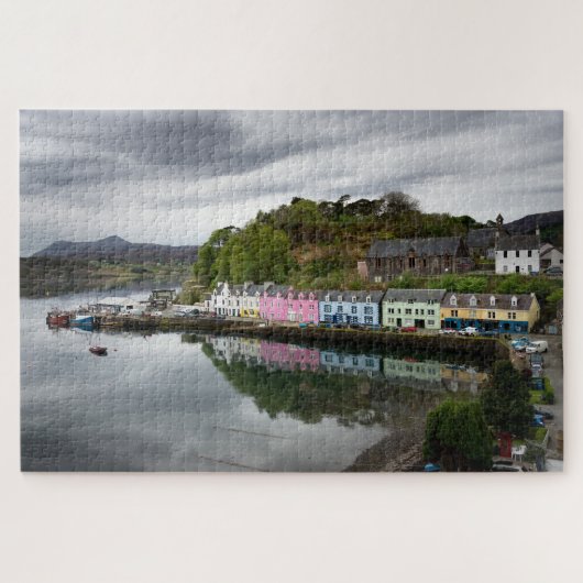 Portree、Skyeのカラフルな家 ジグソーパズル (横)