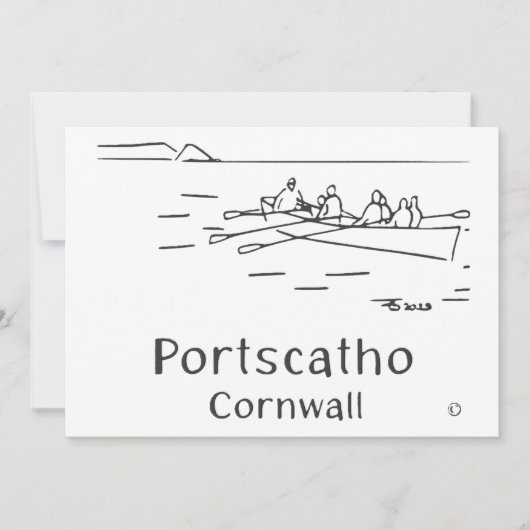 Portscatho Gig Rowers Card サンキューカード (正面)