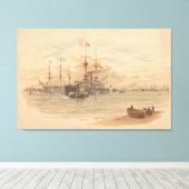 Portsmouth Harbour  キャンバスプリント (インサイチュ (ウッドフロア))