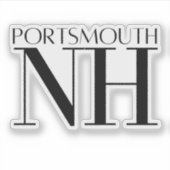 Portsmouth New Hampshire Black & White シール (正面)
