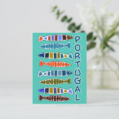 PORTUGAL魚柄はがき ポストカード (スタンド正面)