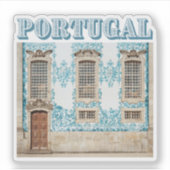 Portugal Azulejo Tiles, Travel Sticker シール (正面)