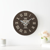 Portugal FC Laser Cut Effect Wall Clock ラージ壁時計 (ホーム)