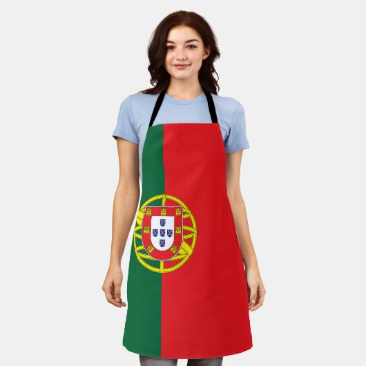 Portugal Flag エプロン (着用した状態)