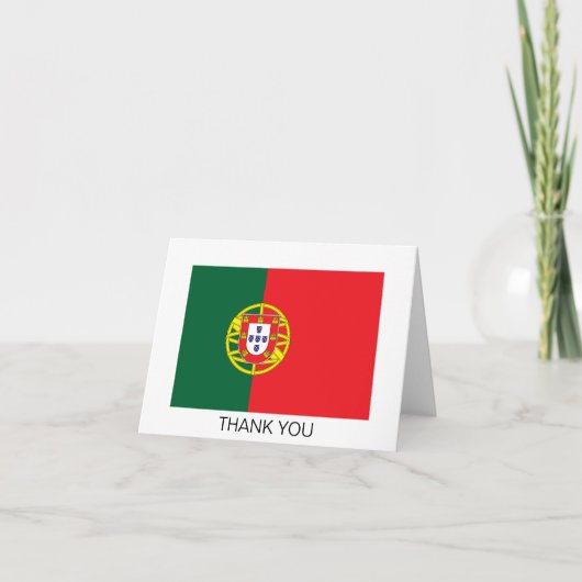Portugal Flag サンキューカード (正面)