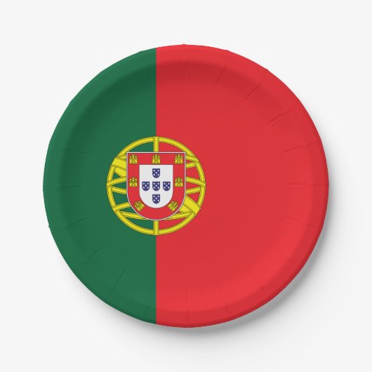 Portugal Flag ペーパープレート (正面)