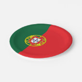 Portugal Flag ペーパープレート (アングル)