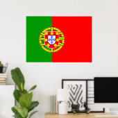 Portugal Flag ポスター (ホームオフィス)