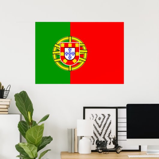 Portugal Flag ポスター (ホームオフィス)