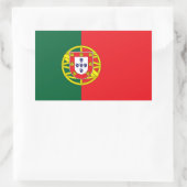 Portugal Flag 長方形シール (バッグ)