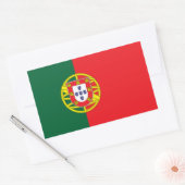 Portugal Flag 長方形シール (封筒)